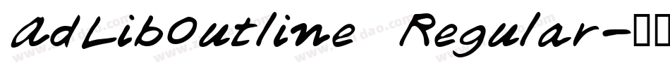AdLibOutline Regular字体转换